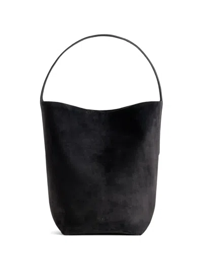 Yu Mei Teresa Calf Suede Bucket Bag In Black