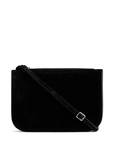 Yu Mei Vi Bag Suede Crossbody Bag In Black