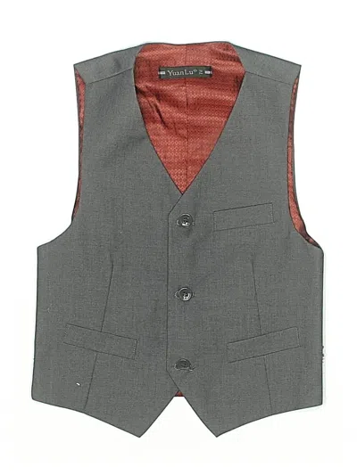 Pre-owned Yuanlu Kids' Sleeveless Top Gray Tops