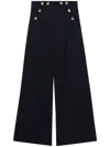 Yuhan Wang Decorative-button Palazzo Pants In Blue