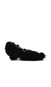 Yuhan Wang Faux Fur Kitten Heels In Black
