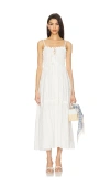 Yuhan Wang Floral Embroidered Dress In White