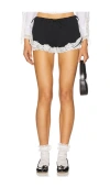 Yuhan Wang Lace Lined Shorts In Black