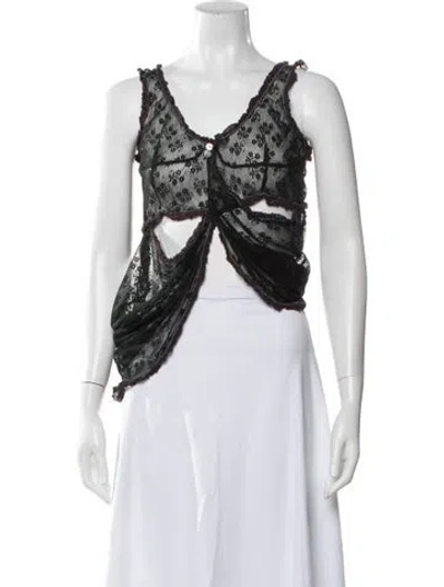 Pre-owned Yuhan Wang Lace Pattern Pleated Accents Pajamas In Multi