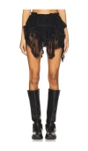 Yuhan Wang Lace Tiered Skirt In 블랙