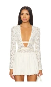 Yuhan Wang Ribbon Tied Lace Top In Ivory