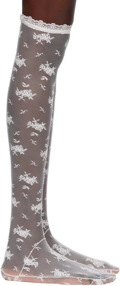 Yuhan Wang White Lace Socks