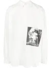 Yuiki Shimoji Lady-print Shirt Jacket In White