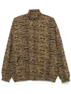 Yuiki Shimoji Tiger-stripes Jacket In Black