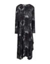 Yukai Woman Midi Dress Black Size 10 Viscose, Elastane