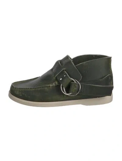 Pre-owned Yuketen Leather Boots In Green