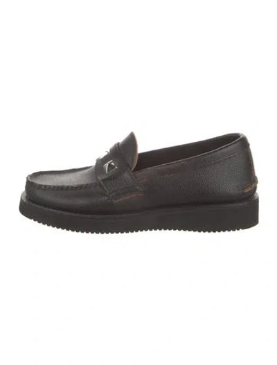 Pre-owned Yuketen Leather Loafers In Black