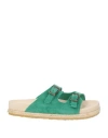 Yuketen Man Sandals Green Size 4 Cowhide