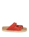 Yuketen Man Sandals Tomato Red Size 4 Cowhide