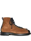 Yuketen Suede Lace-up Boots In Brown