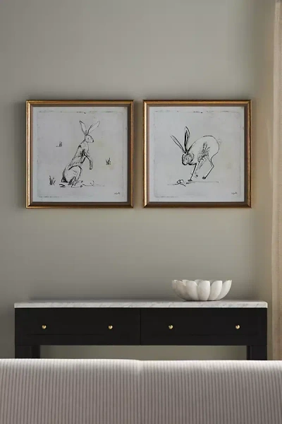 Yuki Osada For Soicher Marin Ready Rabbit Wall Art In Brown
