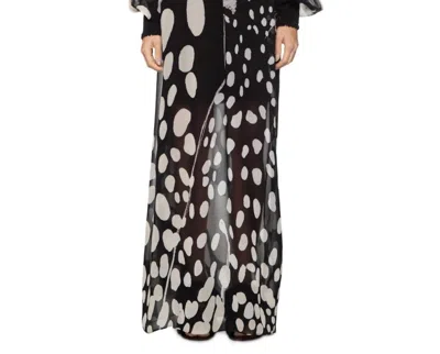 Yukio Georgette Bubbles Long Dress In Black