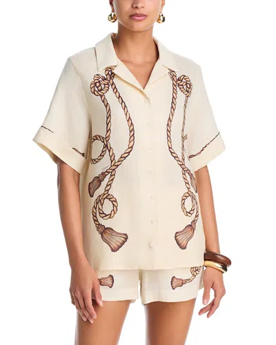Yukio Linen Short Sleeve Shirt In Multi