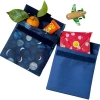 Yumbox Reusable Sandwich Bags Insulated, Washable, Eco-friendly Fabric Pouches For Snacks, Wraps & L