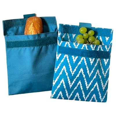 Yumbox Reusable Sandwich Bags Insulated, Washable, Eco-friendly Fabric Pouches For Snacks, Wraps & L