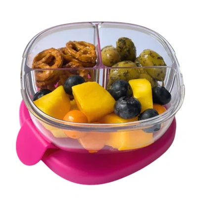 Yumbox Snack Bowl With Leakproof Lid In Pink