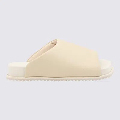 YUME YUME YUME YUME BEIGE FAUX LEATHER FINN SIDER SANDALS
