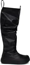 Yume Yume Black Fisherman Tall Boots In Black