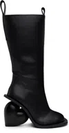 Yume Yume Black Love Tall Boots In Black