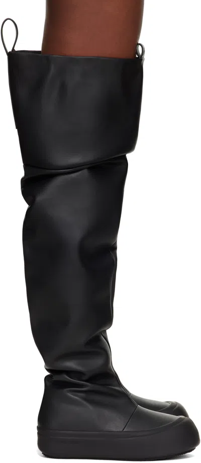 Yume Yume Black Thigh High Fisherman Boots