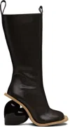 Yume Yume Brown Love Tall Boots In Black