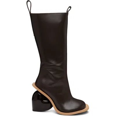 Yume Yume Brown Love Tall Boots In Dark Brown