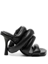 Yume Yume Circular Heel 110mm Padded Sandals In Black