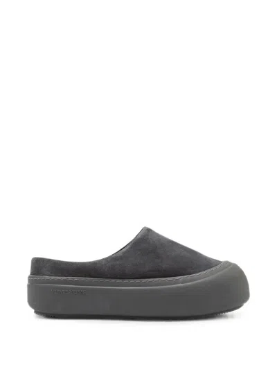Yume Yume Goofy Suede Mules In Gray
