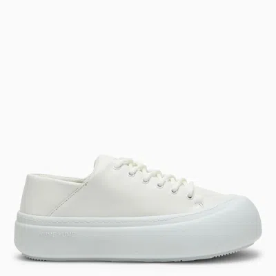 YUME YUME GOOFY WHITE LEATHER LOW TRAINER 