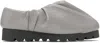 Yume Yume Gray Camp Low Slip-on Loafers In Puffy Grey Vegan Lea