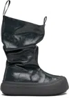Yume Yume Gray Fisherman Low Boots In Black