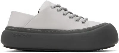 Yume Yume Gray Goofy Sneakers In Grey Vegan Leather