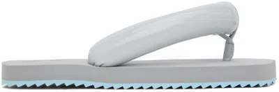 Yume Yume Gray Studio Thier & Van Daalen Edition Suki Sandals In Shiny Grey/blue