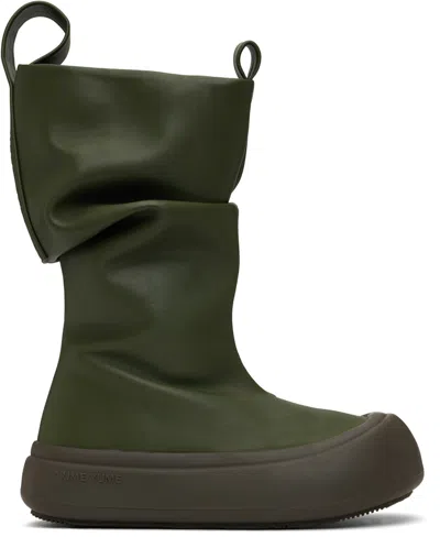 Yume Yume Green Low Fisherman Boots In Hill Leather