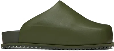 Yume Yume Khaki Truck Mules In Vanquish Green