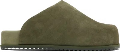 Yume Yume Khaki Truck Slides In Olivia Suede