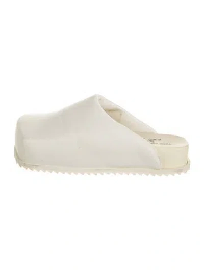 Pre-owned Yume Yume Leather Slides In White