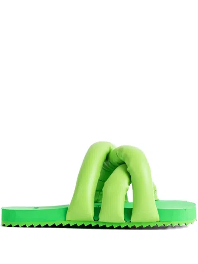 Yume Yume Padded Twisted-strap Sandals In Green