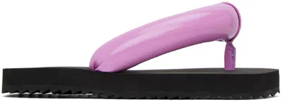 Yume Yume Purple Studio Thier & Van Daalen Edition Suki Sandals In Shiny Lilac/black