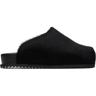 Yume Yume Ssense Exclusive Black Truck Slide Slip-on Loafers In Black Pony Hair