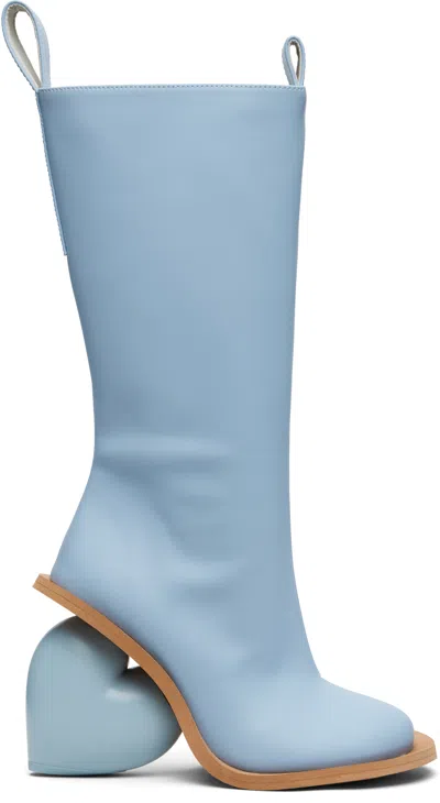 Yume Yume Ssense Exclusive Blue Love Tall Boots In Purple