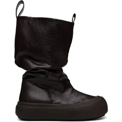 Yume Yume Ssense Exclusive Brown Low Fisherman Boots In Black