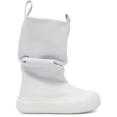 Yume Yume Ssense Exclusive Off-white Low Fisherman Chelsea Boots In Gray