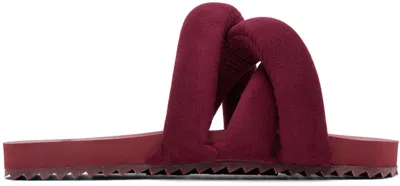 Yume Yume Ssense Exclusive Red Tyre Slides In 19-1535 Tcx Burgundy