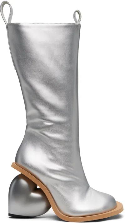 Yume Yume Ssense Exclusive Silver Love Tall Boots
